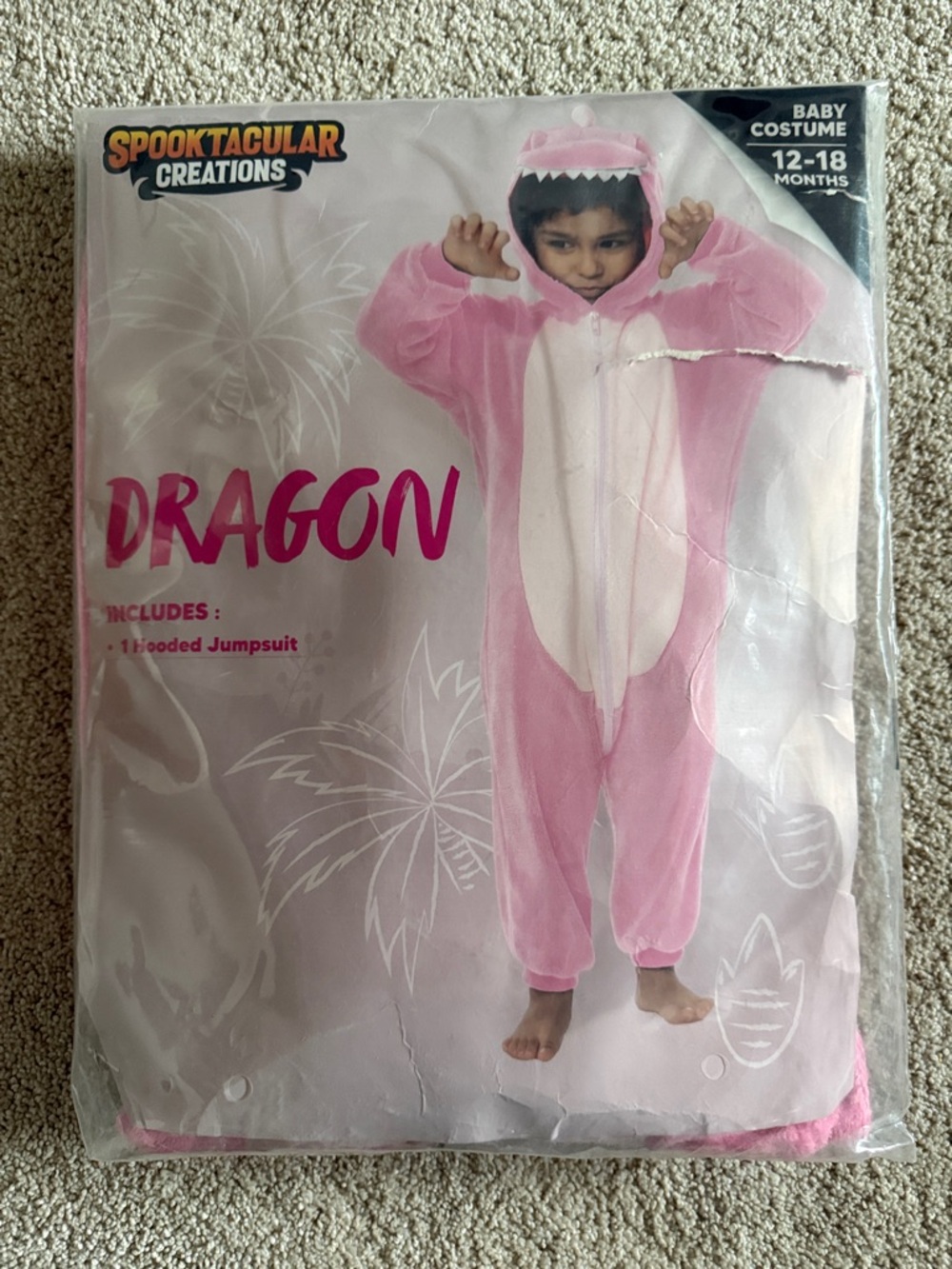Pink Dragon Baby Costume size 12-18 months NWT